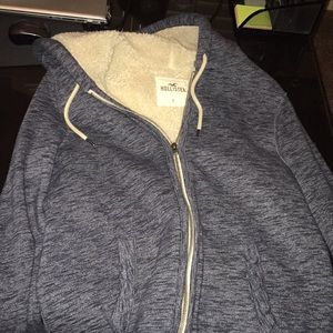 Fluffy heather blue jacket in great condition